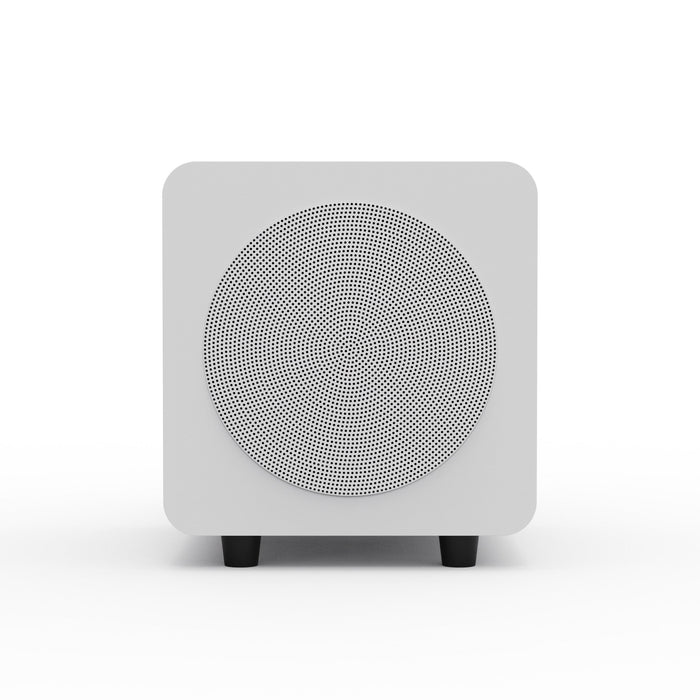 Kanto SUB6 200W 6 Inch Vinyl Subwoofer - Matte White with White Grill White with White Grill
