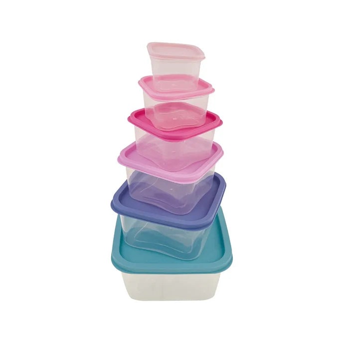 Karaca Dora Lila Ensemble de Contenants de Rangement, 6 Pièces