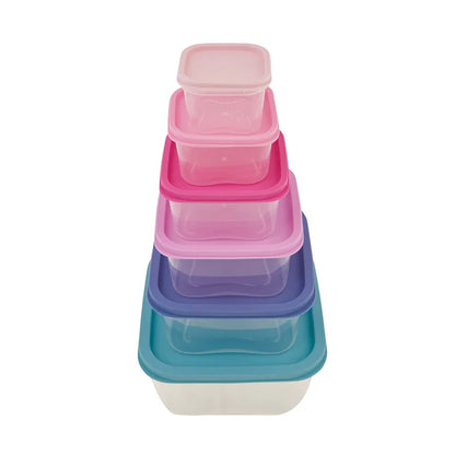 Karaca Dora Lila Ensemble de Contenants de Rangement, 6 Pièces
