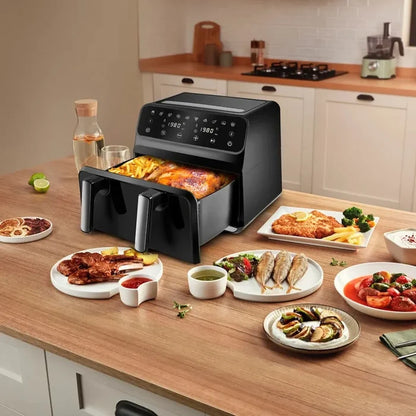 Airfryer numérique à une chambre Karaca Multifry XXXL avec séparateur et fenêtre en verre, 9 litres