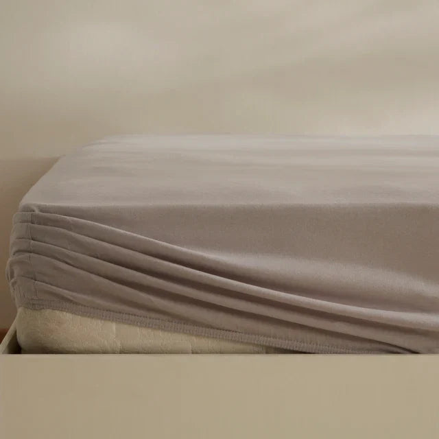 Karaca Home Jersey Housse de Matelas avec Élastique, 150x200+30 cm, Gris