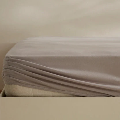 Karaca Home Jersey Housse de Matelas avec Élastique, 150x200+30 cm, Gris