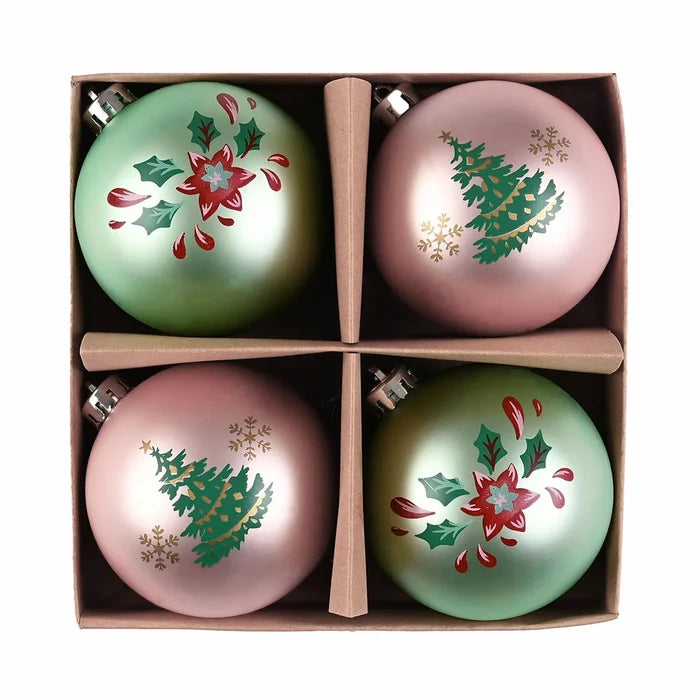 Set d'ornements de sapin Karaca Home Noël Pretty, 4 pièces, 8 cm