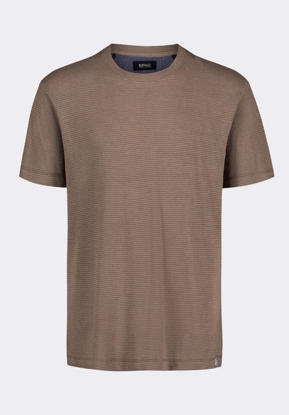 Buffalo Men Tops Beige Knit Knit Long Sleeve Waffle Knit Regular Fit
