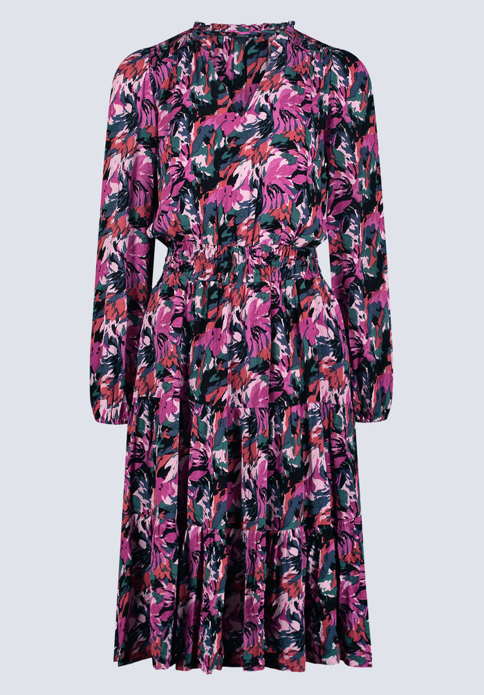 Buffalo Dresses Purple Woven Casual Dresses Midi Dress V-Neckline