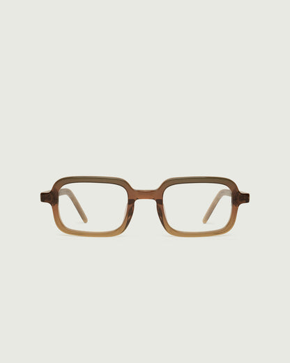 Hojicha::Keiko Eyeglasses square two toned acetate front