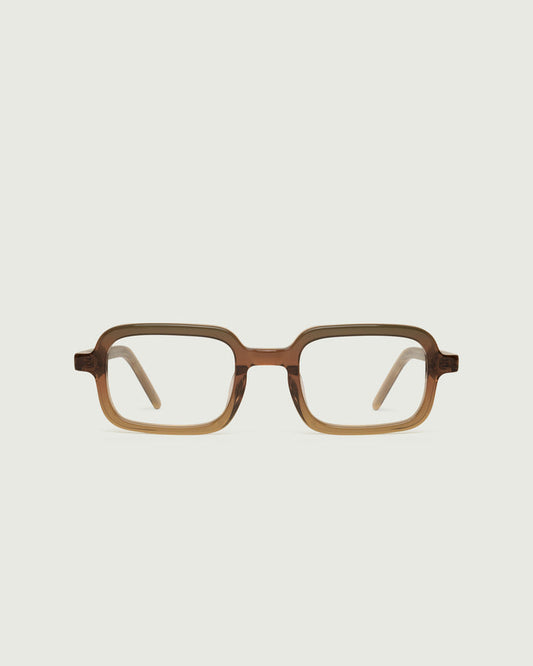 Hojicha::Keiko Eyeglasses square two toned acetate front