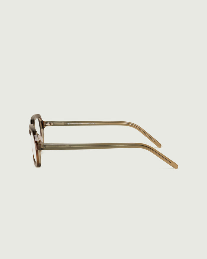 Hojicha::Keiko Eyeglasses square two toned acetate side