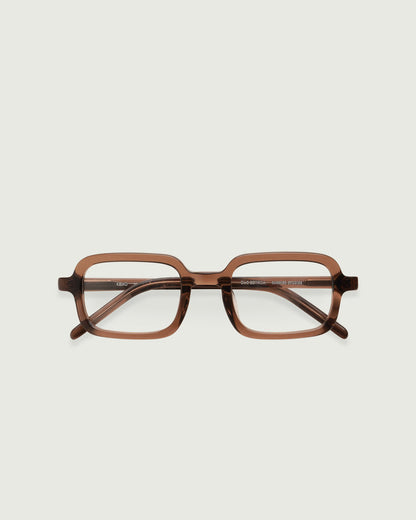 Nutmeg::Keiko Eyeglasses square brown acetate top