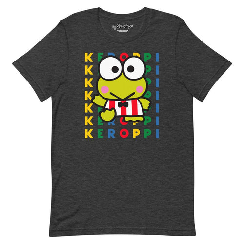 Keroppi Watashi Wa T-Shirt (Black) Apparel Printful XS