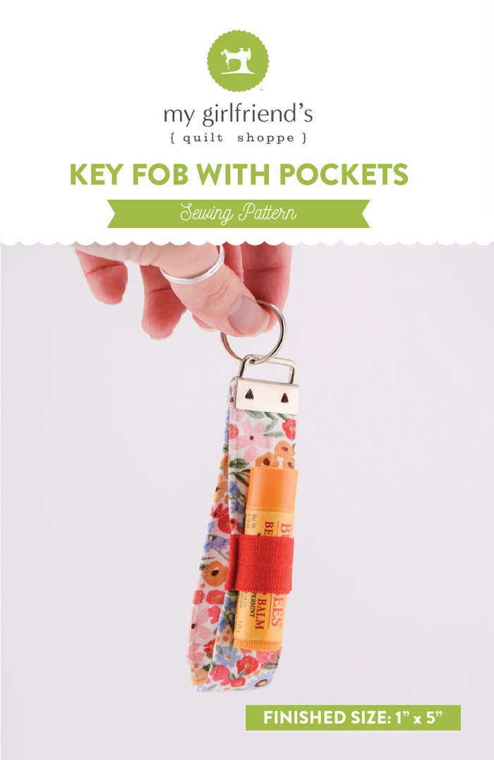 Key Fob with Pockets (Downloadable Sewing Pattern)