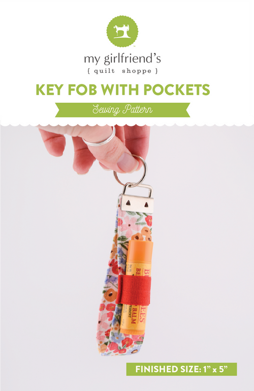 Key Fob with Pockets (Downloadable Sewing Pattern)
