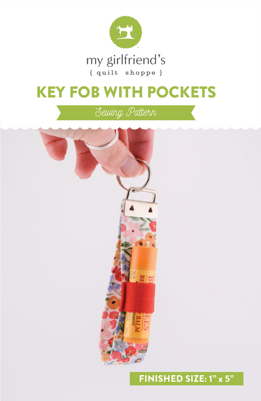 Key Fob with Pockets (Downloadable Sewing Pattern)