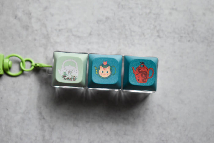 Keyboard Keychain - Teapots