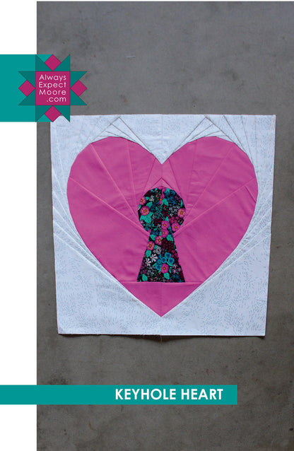 Keyhole Heart - Foundation Pieced Heart (Digital Download)