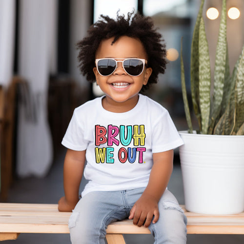 Kids Last Day of School "Bruh We Out" T-Shirt