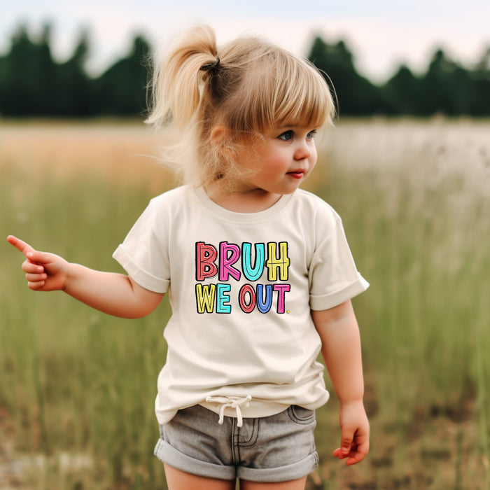 Kids Last Day of School "Bruh We Out" T-Shirt