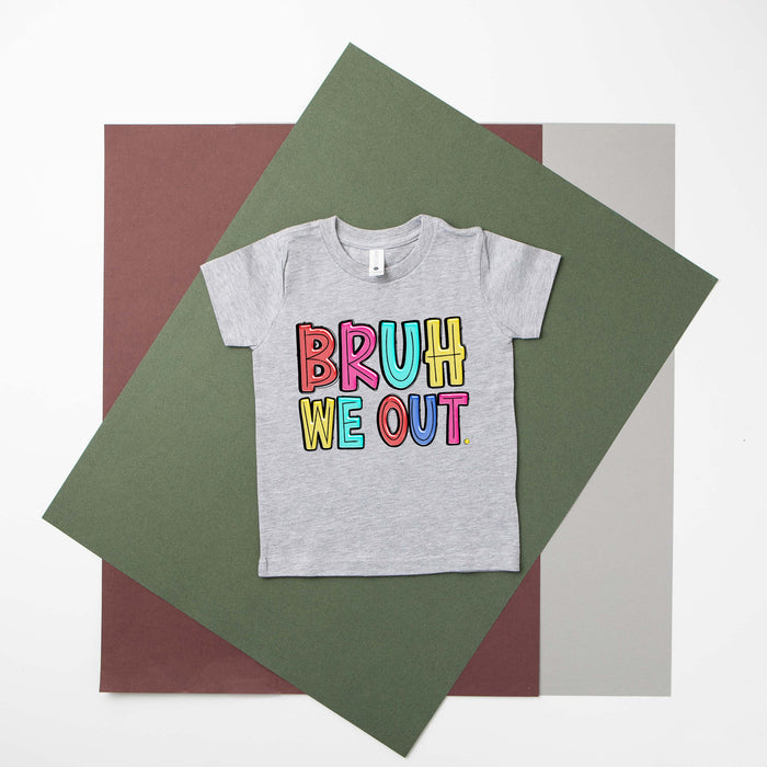 Kids Last Day of School "Bruh We Out" T-Shirt