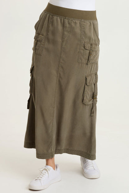 XCVI Kimo Tencel Cargo Maxi Skirt