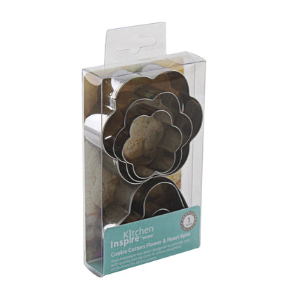Kitchen Inspire Cookie Cutters Set 6 Piece - Silver