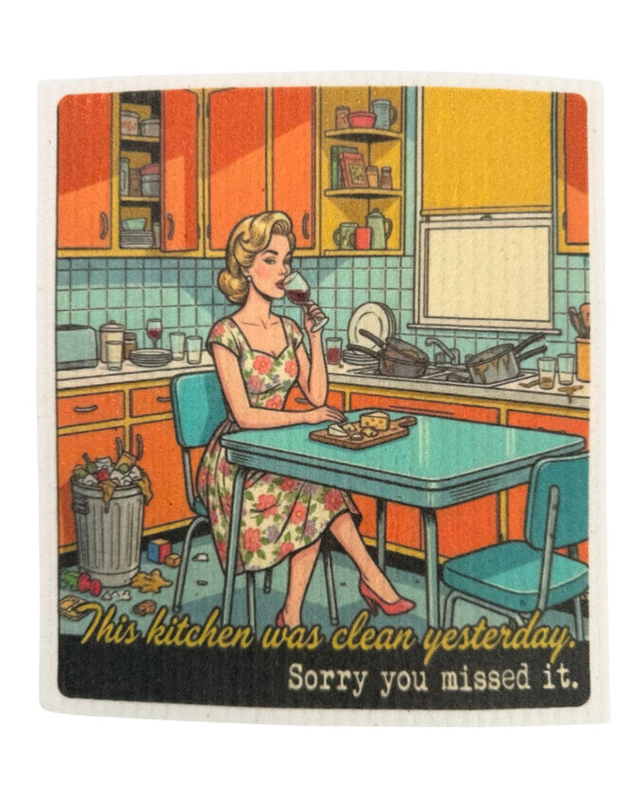 Kitchen Retro Wife - Set of 3 - Swedish Dishcloths - Wholesale
