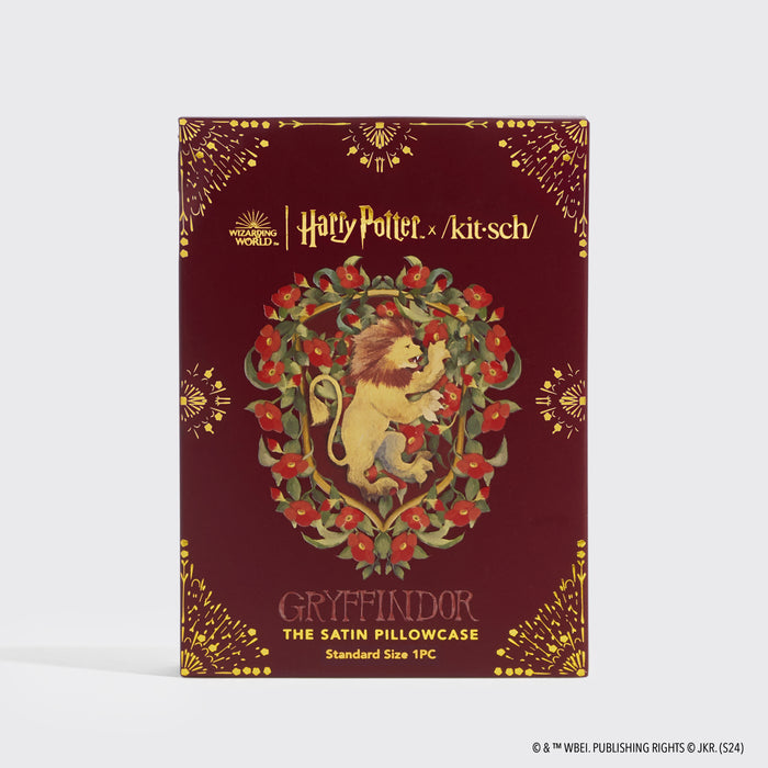 Kitsch x Harry Potter Gryffindor Standard Satin Pillowcase — packaging