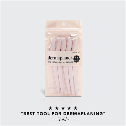 Model demonstrating Terracotta Dermaplaner at 45-degree angle on cheek