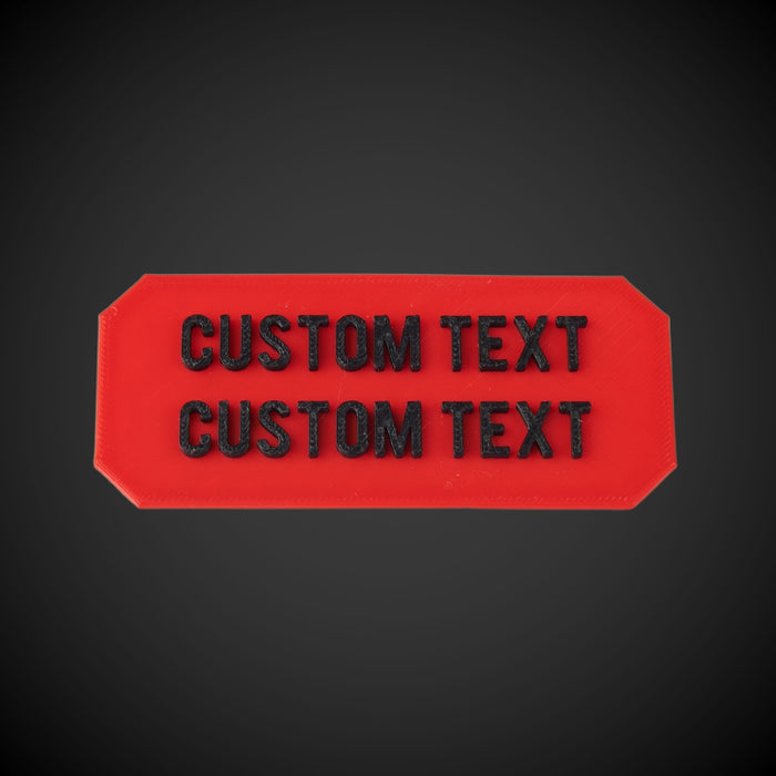 Red Label - Packout Drawers (2/3 Drawer)with 'CUSTOM TEXT' on a black background