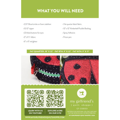 Ladybug Bag (Downloadable Sewing Pattern)
