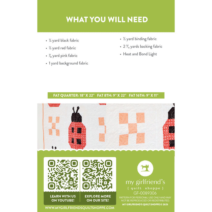Ladybug Quilt (Downloadable Sewing Pattern)