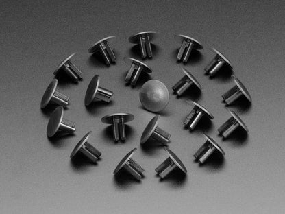 Large Long Plastic Snap Rivets - 13mm to 16mm - 10 pack [Discontinued] by The Pi Hut - The Pi Hut