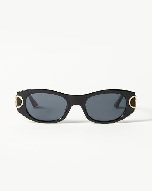 Le Specs Hydrus Link Oval Sunglasses | Black Accessories Missoma