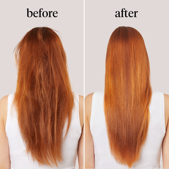 KITSCH Moisturizing Argan Milk Leave-In Conditioner — before and after results — smoother, softer strands after use