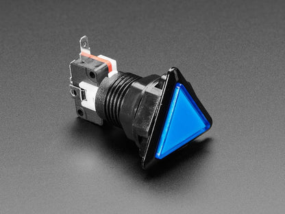 LED Illuminated Triangle Pushbutton A.K.A 1960s Sci-Fi Buttons (Blue) by The Pi Hut - The Pi Hut