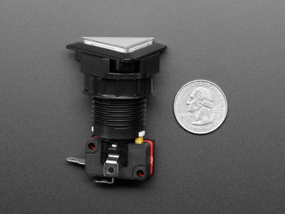 LED Illuminated Triangle Pushbutton A.K.A 1960s Sci-Fi Buttons (White) by The Pi Hut - The Pi Hut
