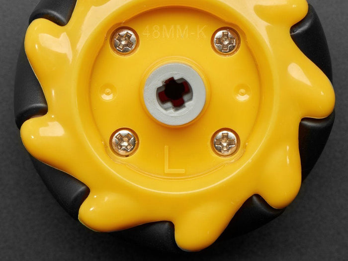 Left & Right Mecanum Wheel Pair - 48mm Diameter (TT Motor or Cross Axle (2-pack)) by The Pi Hut - The Pi Hut