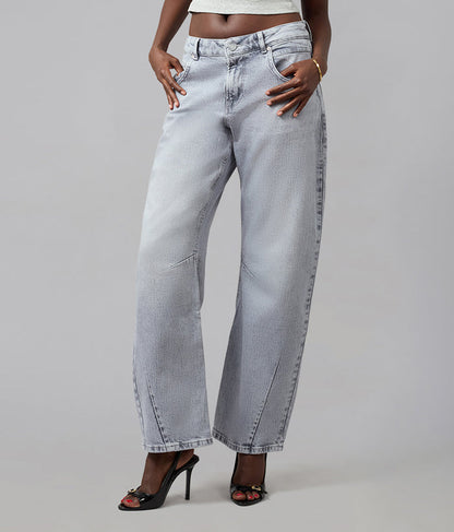 LENNOX-MON High Rise Barrel Jeans