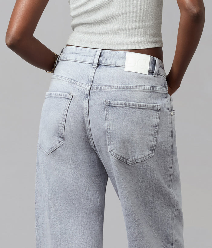 LENNOX-MON High Rise Barrel Jeans