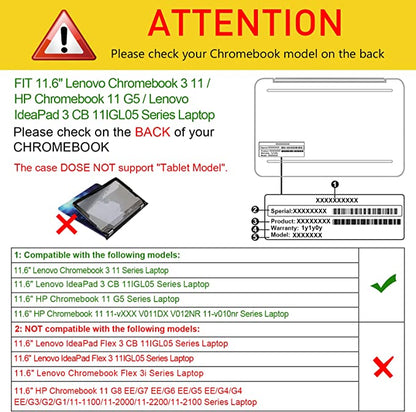 Lenovo Chromebook 3 11 / IdeaPad 3 Laptop Portfolio Case | Fintie