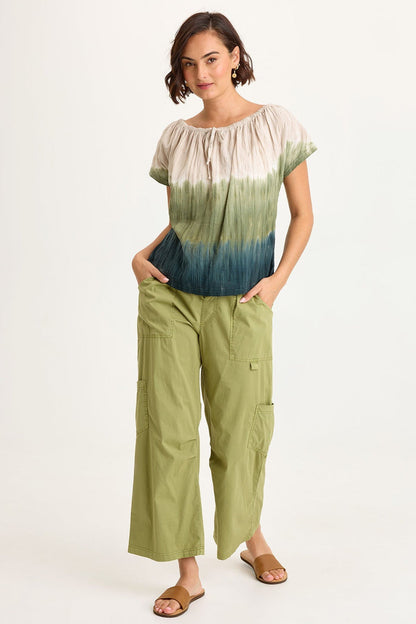 Wearables Leopold Poplin Darted Knee Cargo Crop