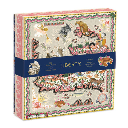 Liberty London Maxine 500 Piece Double Sided Puzzle With Shaped Pieces Double Sided 500 Piece Puzzle Liberty London