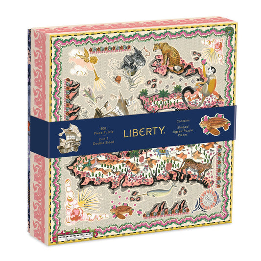 Liberty London Maxine 500 Piece Double Sided Puzzle With Shaped Pieces Double Sided 500 Piece Puzzle Liberty London