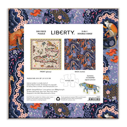 Liberty London Maxine 500 Piece Double Sided Puzzle With Shaped Pieces Double Sided 500 Piece Puzzle Liberty London