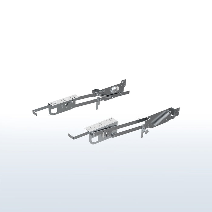Kitchen appliance lifting brackets for compatible cabinets to save space and allow convenient access and storage for your appliances (shelf/platform surface not included).