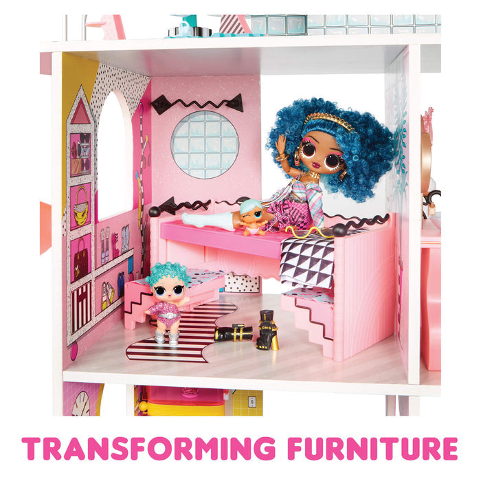 View of pink bedroom