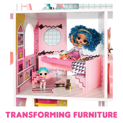 View of pink bedroom