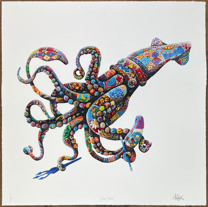 LOUIS MASAI - CYAN TIPOFF - HAND PAINTED ED OF 21