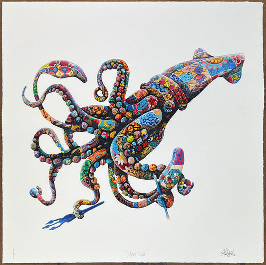 LOUIS MASAI - CYAN TIPOFF - HAND PAINTED ED OF 21
