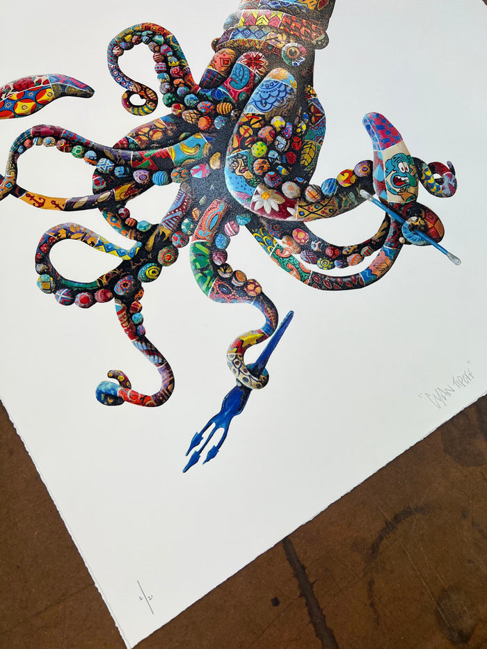 LOUIS MASAI - CYAN TIPOFF - HAND PAINTED ED OF 21