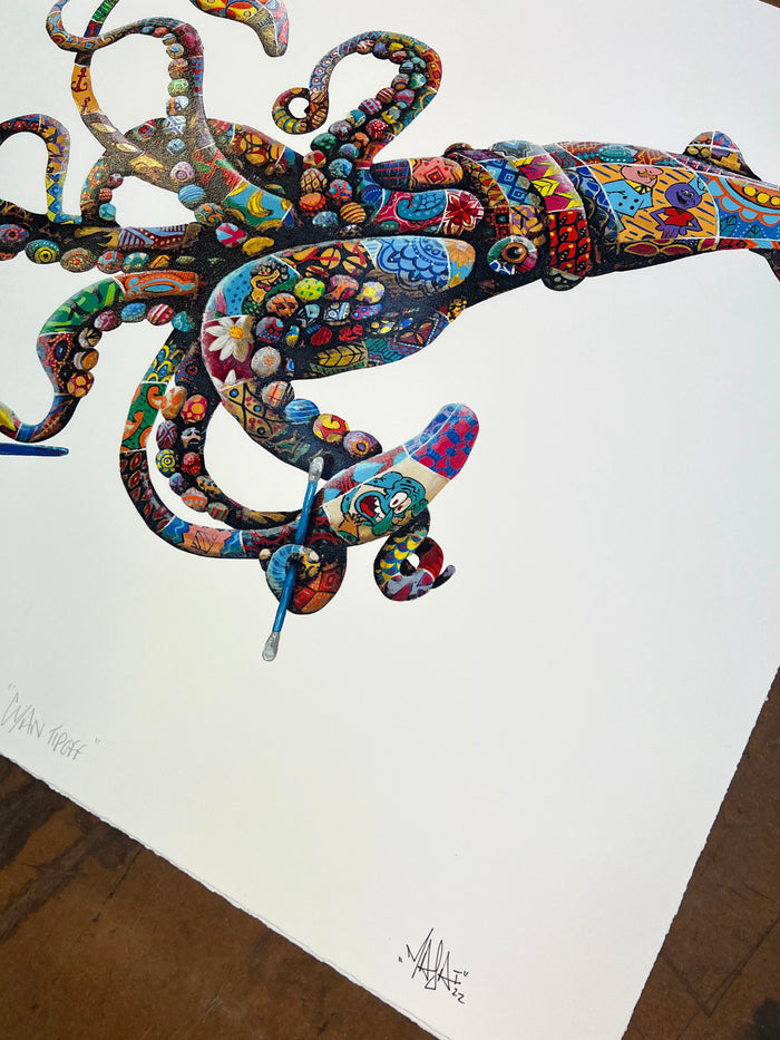LOUIS MASAI - CYAN TIPOFF - HAND PAINTED ED OF 21
